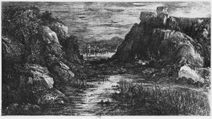 Paysage derrière le défilé, 1871 - Rodolphe Bresdin